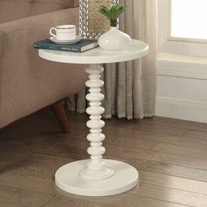 Royal Hampton Side Table With Round Top, White - 1 of 4