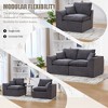 MOONMISS 80"Modular Sectional Sofa Cloud Couch with Cushion Covers Removable Furniture for Living Room Bedroom Apartments Dorms - 3 of 4