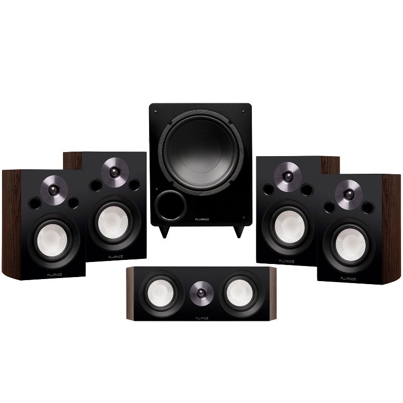 Fluance Reference Compact Surround Sound Home Theater 5.1 Channel Speaker System, 1 of 8