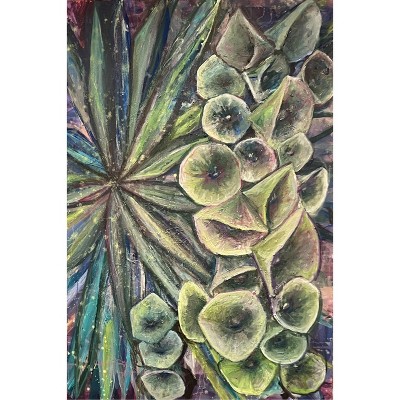The Pink Picket Fence Hand-Signed Floral Art Print “Background Research” – 12x9 Matted Wall Art – Fine Art Reproduction of Oil Painting by Kallen