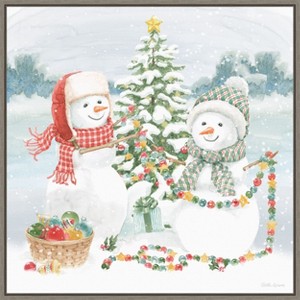 Amanti Art Snow Day II by Beth Grove Canvas Wall Art Print Framed 22-in. x 22-in. - 1 of 4