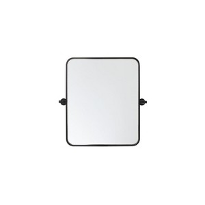 Elegant Lighting Soft corner pivot mirror 20x24 inch in black - 1 of 4