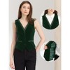 INSPIRE CHIC Women's V Neck Sleeveless Retro Waistcoat Vest - 2 of 4