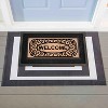 Evergreen Black and White Frame Layering Mat Indoor Outdoor 2'2"x3'6" Black - 3 of 4