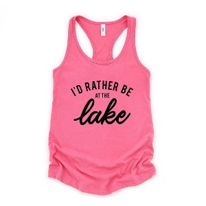 Simply Sage Market Women's I'd Rather Be At The Lake Racerback Tank - 1 of 4