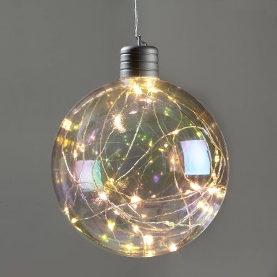 5.25in LED Iridescent Dew Drop Sphere Warm White Twinkle - Wondershop™