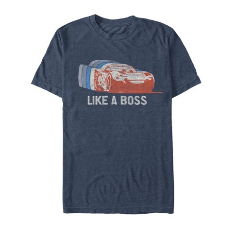 Men's Cars Like A Boss Reflection T-shirt - Navy Blue Heather - 4x