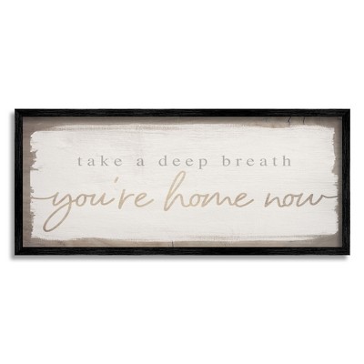 Stupell Rustic You're Home Now Phrase Framed Giclee : Target