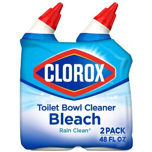Clorox Rain Clean Toilet Bowl Cleaner with Bleach - 24oz/2ct - 1 of 4