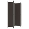 vidaXL 4-Panel Room Divider Brown 78.7"x86.6" Fabric - 4 of 4