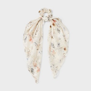 Floral Chiffon Twister with Scarf Tails - A New Day™ Ivory : Target