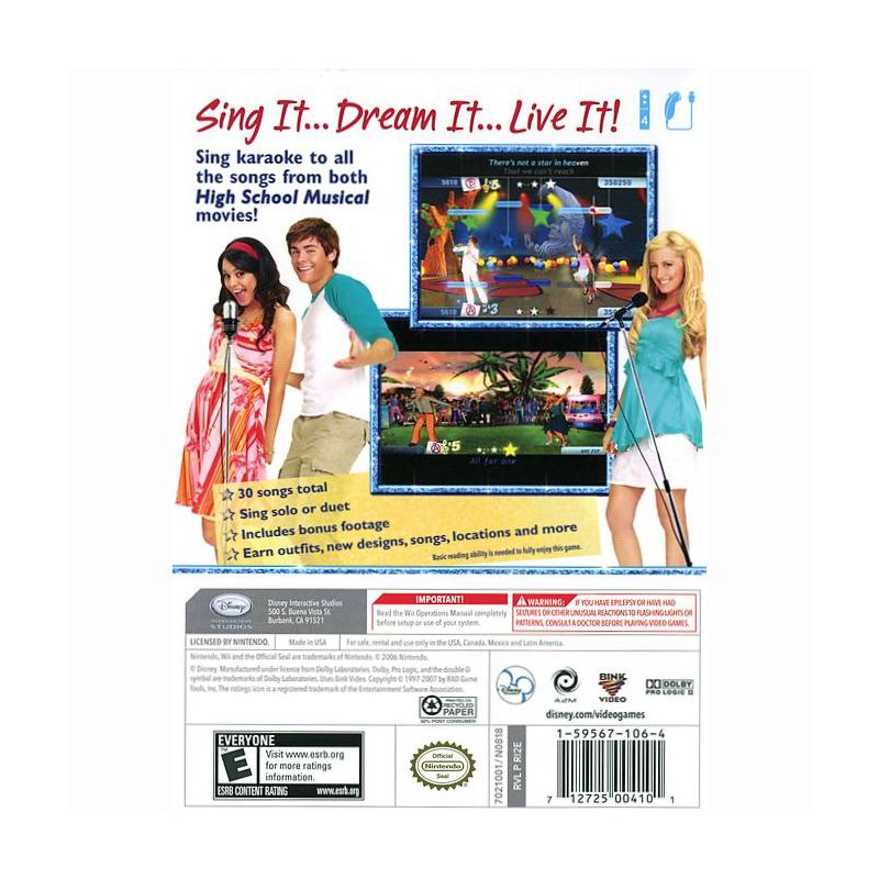 High School Musical Sing It Game Only - Nintendo Wii, 2 of 3