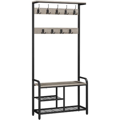 Yaheetech 72"H Multifunctional Hall Tree Entryway Coat Rack with Top Shelf