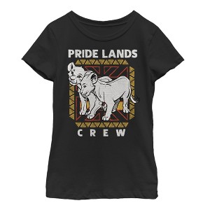 Girl's Lion King Simba & Nala Pride Lands Crew T-Shirt - 1 of 3