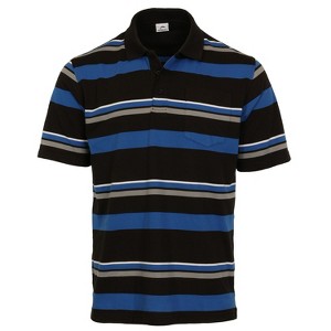 Gioberti Mens Multiple Stripe Polo Shirt With Pocket - Short Sleeve Yarn Dye - 1 of 2