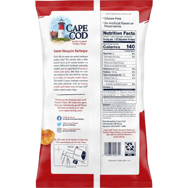 Cape Cod Potato Chips Sweet Mesquite Barbeque Kettle Chips - 7.5oz, 5 of 9
