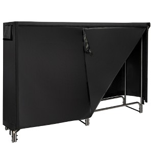Costway 4FT/5FT/6FT/8FT Firewood Storage Log Rack Heavy Duty Iron Log Holder with Waterproof PVC Cover - 1 of 4