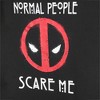 Seven Times Six Marvel Deadpool Hoodie Men's Normal People Scare Me Long Sleeve Sweatshirt Black - 3 of 4