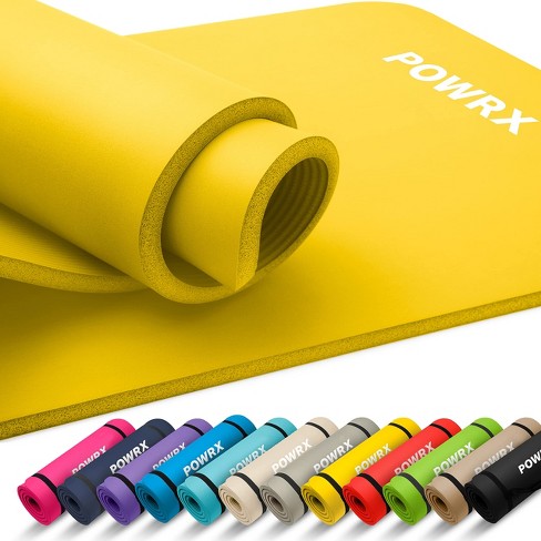 Powrx 75l X 31w X 0.6th Yoga Mat With Carrying Strap And Bag, Non-slip  Workout Mat For Home Fitness, Yellow : Target