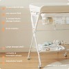 Portable Baby Changing Table, Foldable Diaper Changing Table with Wheels for Nursery, Toddler Portable Changing Table with Adjustable Height - 3 of 4