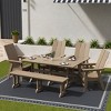 WestinTrends 6 Piece Outdoor Patio Dining Table and Armchair Dining Bench Set - 2 of 2