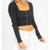 Women's PEARL BUTTON KNIT TOP - Blue Blush - 2 of 4