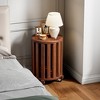 Rbied 100% Solid Wood Stackable Stools Set of 4, 18-inch Stacking Stools Nesting Tables, Sturdy and Durable, Top Stackable Round Side Table - 3 of 4