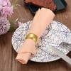 Unique Bargains Wedding Birthday Alloy Decorative Wear Resistance Napkin Rings 6 Pcs - 4 of 4