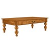 PDTEND Vintage Wooden Coffee Table with Storage Drawer, Solid Wood Gourd Legs & No-Tools Assembly - 2 of 4