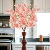 Floral Home 40" Light Pink Cherry Blossom Spray - 12-Piece - 4 of 4