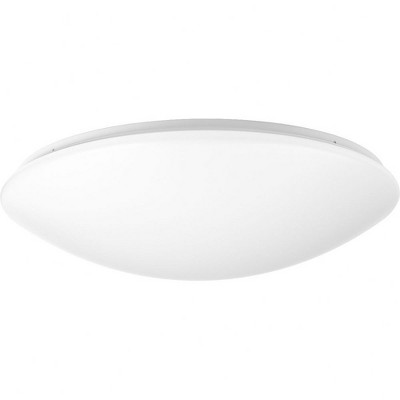 Progress Lighting, Drums and Clouds, 1-Light LED Flush Mount, White Acrylic, Contoured Shade