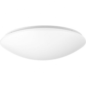 Progress Lighting, Drums and Clouds, 1-Light LED Flush Mount, White Acrylic, Contoured Shade - 1 of 4