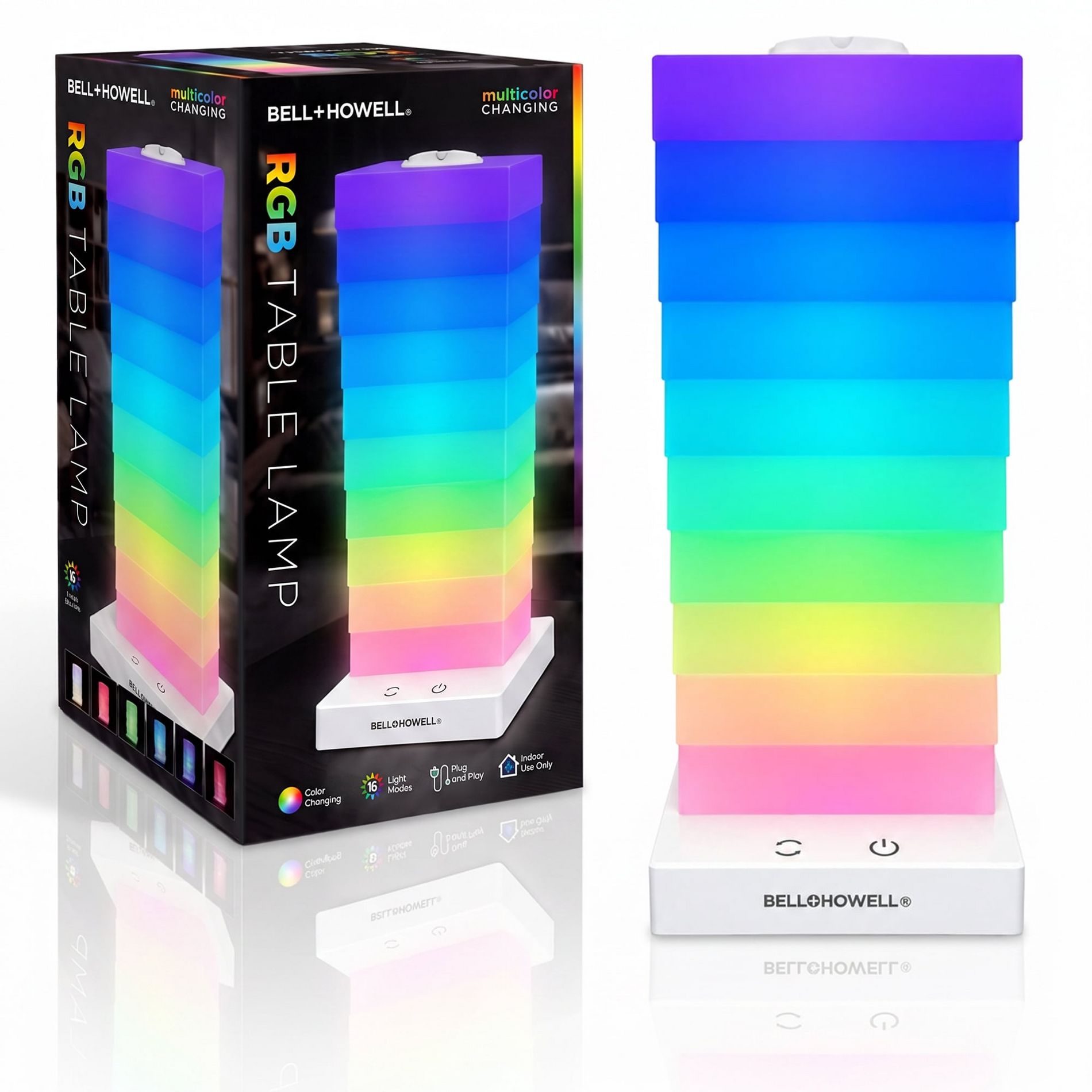 RGB Table Lamp Color Changing LED Mood Light Tower Table Lamp with Touch Control