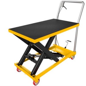 Hydraulic Lift Table Cart, 300/500/1100 lbs Capacity 28.5" Lifting Height, Manual Single Scissor Lift Table with Wheels & Non-Slip Pad for Handling - 1 of 4