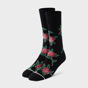 Pair of Thieves Men's Crew Socks - Black/Pink 6-12 - 1 of 4