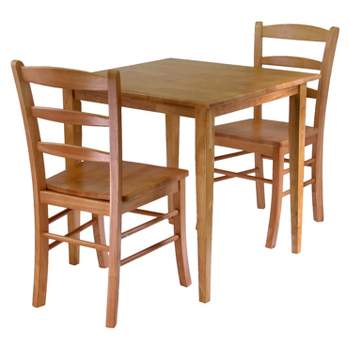 3pc Groveland Dining Table with Chairs Wood/Light Oak - Winsome