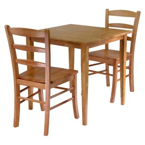 3 Piece Groveland Dining Table with Chairs Wood/Light Oak - Winsome