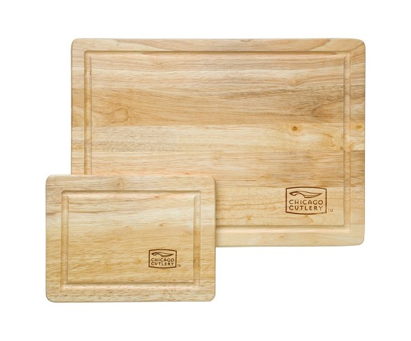 Chicago Cutlery&#174; Rubberwood 2 Piece Cutting Board Set