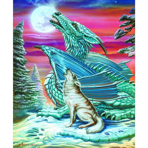  SunsOut Wolf Song Shaped 1000 Piece Jigsaw Puzzle : Toys & Games