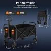 Utility Collapsible Wagon with 360° All-Terrain Wheels, Drink Holders & Adjustable Handle, 380LB Grocery Wagon for Shopping, Camping, Garden - 2 of 4