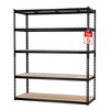 Garage Storage Shelves 5 Tiers, Heavy Duty Storage Shelving Racks with 2500 Lbs Capacity, 60" L x 24" W x 72" H Metal Adjustable Shelving Unit - 3 of 4
