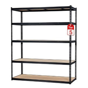 Garage Shelving, 5-Tier Heavy Duty Garage Shelving, Storage Shelves Adjustable Height, Metal Shelves - 1 of 4