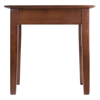 Rochester Walnut Wood End Table with Storage Drawer