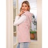 INSPIRE CHIC Women's Oversized Sleeveless Winter Gilet Quilted Zip Hoodie Puffer Vest - 4 of 4