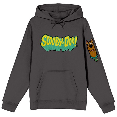 Scooby Doo Character Chenille Patch Long Sleeve Charcoal Hooded  Sweatshirt-3xl : Target