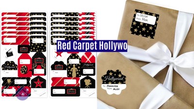 Big Dot Of Happiness Red Carpet Hollywood - Assorted Movie Night Party Gift  Tag Labels - To And From Stickers - 12 Sheets - 120 Stickers : Target