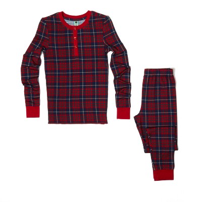 Dearfoams Kid's Youth Two-Piece Matching Plaid Pajama Set