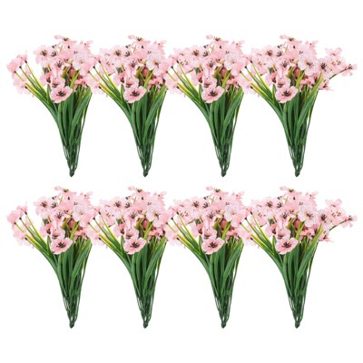 Unique Bargains Plastic Violet Faux Artificial Flower Heads for Indoor and Outside