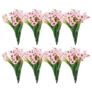 Unique Bargains Plastic Violet Faux Artificial Flower Heads for Indoor and Outside - 1 of 4