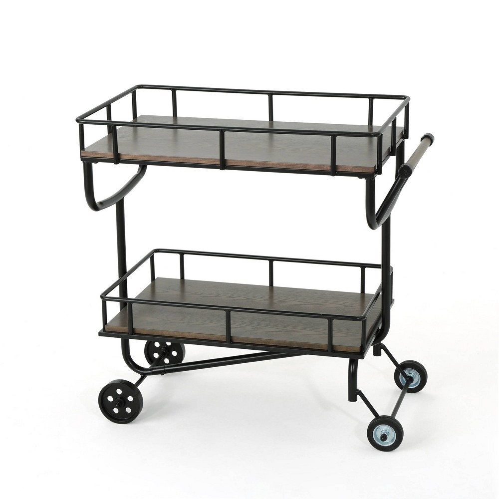 Lavinia Industrial Iron Bar Cart  - Christopher Knight Home